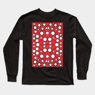 Dots on Red Long Sleeve T-Shirt